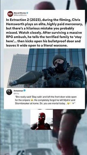 In Extraction (2023), Thor Forgot Mjolnir & Stormbreaker at home | Car chase scene