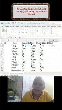 Convert Text to Number in excel method 2