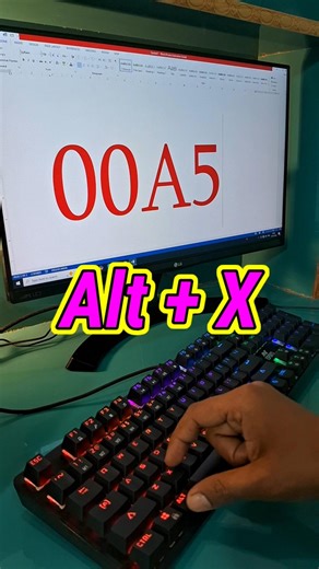 Yen & Pound Symbol Shortcut key in ms word #keyboard #shortcutkeys #msword #reels