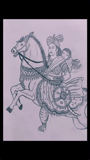 Jhansi ki Rani Laxmi Bai Drawing ✍️#shorts#simplyindianart