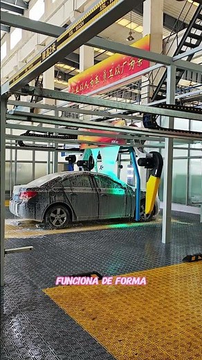 Lavadora de carros sem contato com braço giratório de 360 graus e sistema de secagem automática