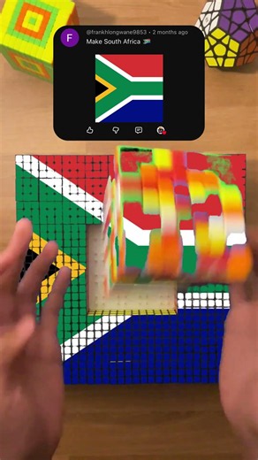 Making SOUTH AFRICA on Rubik's Cubes! 🇿🇦