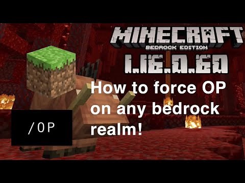 how to FORCE OP in any minecraft bedrock realm (update 1.16.100, Iphone, PS4, XBOX, PC, Windows10!)