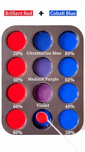 258K views · 1.9K reactions | Brilliant Red Vs Cobalt Blue Satisfying Color Mixing #colormixing #satisfying #paintmixing | Painting Academy | Facebook