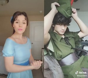 Captivating Duet with Wendy Darling and Peter Pan