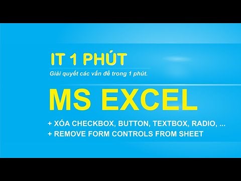 Xóa các đối tượng (Textbox, Checkbox, Button, ...) trên Excel / Remove Form objects on Excel