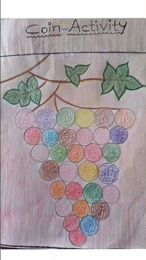 Coin tracing Activity project#Coin Activity# Coin school project,currency learning, fun with coins💰💡