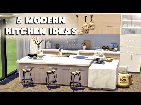 5 Stunning Modern Kitchen Ideas 🌟 | The Sims 4 Speed Build