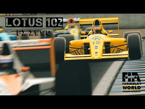 F1 1990 - Lotus 102 onboard at Barcelona - Assetto Corsa
