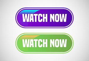 Watch now button. Watch now banner sign. Play video icon vector illustration.