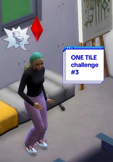 One Tile Challenge Episode 3 in The Sims 4