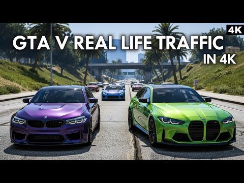 GTA V Real Life Traffic in 4K | Los Angeles City Drive (Ultra Graphics)