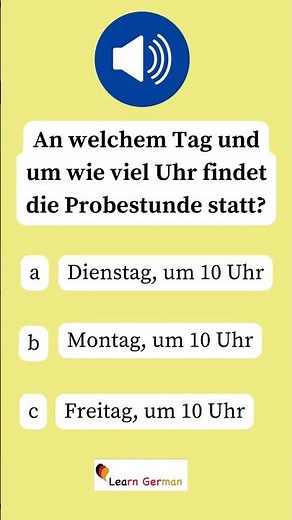 A2 Hören üben | Teil 1 Übung 23 | Improve Your Listening Skills | German A2