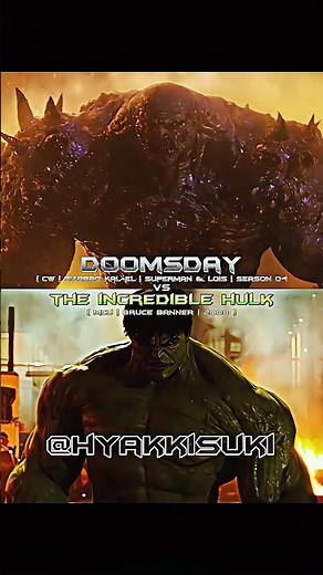 CW Doomsday vs Hulk 2008 | #edit #vs #movie #marvel #mcu #dc #shorts #fyp #4k #fy #series #comics