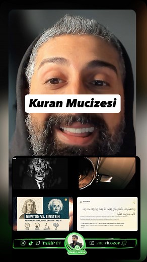 Tevhid | İslam | Bilim | Felsefe on Instagram: "⏳ZAMAN HER YERDE AYNI MI AKAR? 🌀 1905 yılına kadar insanlık Isaac Newton’un “Mutlak Zaman” görüşüne inanıyordu. Yani zaman, evrenin her yerinde aynı hızla akan değişmez bir nehirdi. Ancak Albert Einstein, “Özel Görelilik Kuramı” ile dünyayı şok etti. Einstein dedi ki: “Zaman görecelidir (İzafidir).” 🚀Hızınız artarsa veya yerçekimi değişirse, zaman sizin için farklı akar.Uzaydaki bir astronot için geçen 1 gün, Dünya’daki insanlar için yıllar süreb
