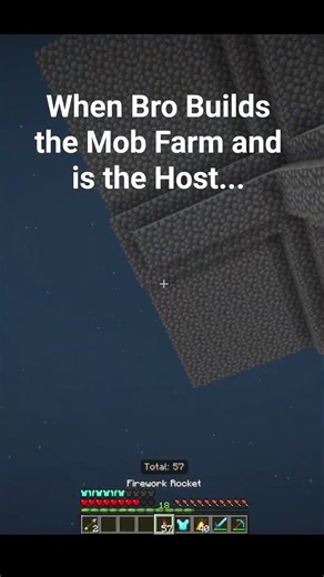 When Bro builds the mob farm and is the host... #minecraft #shorts
