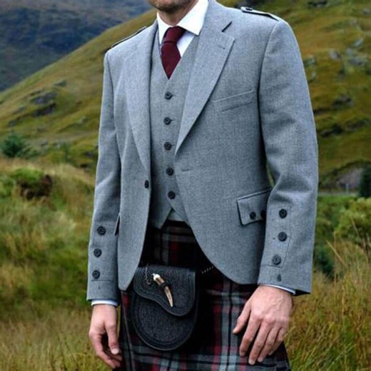 Highland Scottish Lovat Green Argyll Tweed Jacket & Vest - Handmade Kilt Jackets | Hoorclothing - Etsy Australia