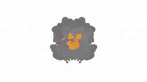 Flat Design Bomb Explosion Inkblot Reveal