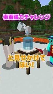 Surface Tension Challenge lol #Minecraft #Minecraft