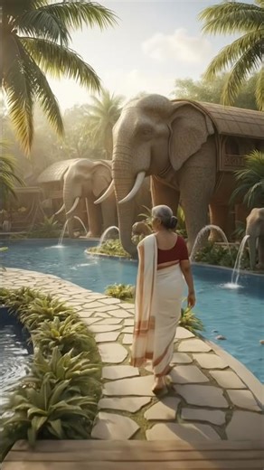 She Walked Into a Giant Elephant Mansion… What Happened Next is Unreal 🐘😳 #descovery #epicquest