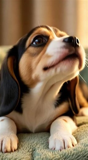 Beagle Puppy's Sweetest Morning! 🐾 Morning Howls and Puppy Eyes