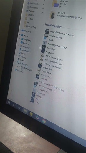 Buka project dari folder, sebelum buka inventor.