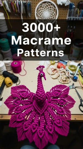 macrame peacock /macrame animals tutorial/#macrame/#shorts/#short