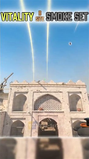 Vitality B Site Smoke Set! #cs2scripts #dust2 #dust2smokes #cs2 #vitality