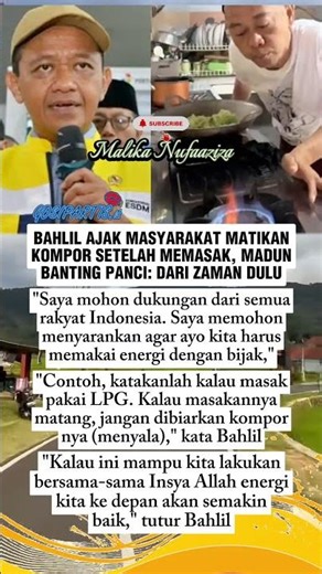 Bahlil Urges People to Turn Off the Stove After Cooking, Madun Slams the Pot: "It's From the Olde...