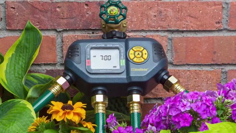 Melnor 65140AMZ 4 Zone Digital Timer, Black, Yellow