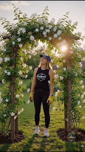 DIY Rustic Wooden Garden Arbor Transformation​