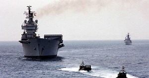 HMS Ark Royal at sea 15 years ago
