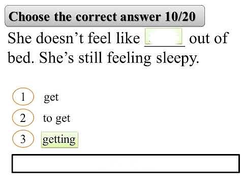 Grammar Quiz: verb patterns (infinitive or gerund)