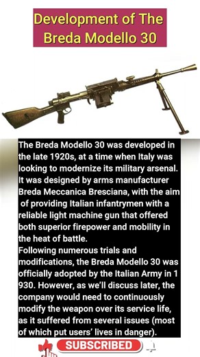 Development of The Breda Modello 30. #breda #modello #shorts #history