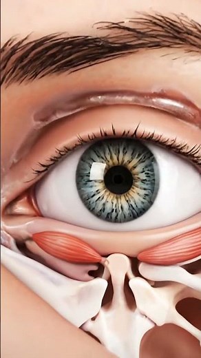 Human Eye Anatomy in 3D: From Skull to Optic Nerve 💀⚡#biology #anatomy #medical