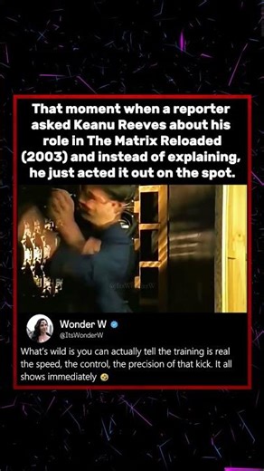 That moment when a reporter asked Keanu Reeves about his role in The Matrix Reloaded