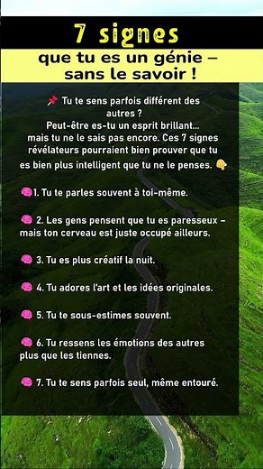 7 signes que tu es un génie – sans le savoir ! 🧠✨