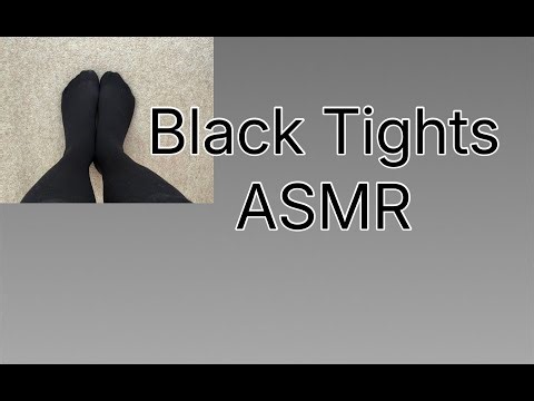 Top Down View on Carpet Black Tights ASMR