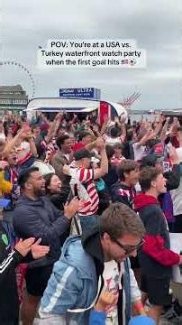 Waterfront watch party erupts when US scores first goal against Turkey