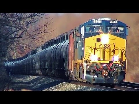 CSX Oil Tanker Train + Listen To Conrail Defect Detector