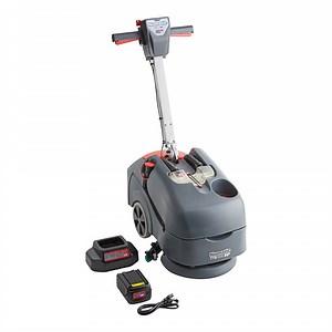 NaceCare Solutions TGB 516NX K-912780-C 16" Cordless Walk Behind Compact Floor Scrubber with Lithium-Ion Battery, Charger, and Polyurethane Brush - 5 Gallon