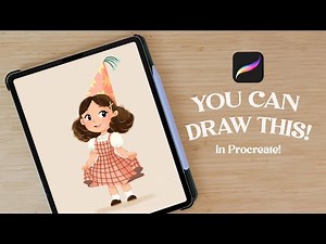 How to draw a cute Character in Procreate | Full digital drawing process