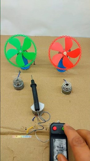 1. DC Motor Fan Experiment | Remote Control DIY Project . #tech #experiment #motor #viral