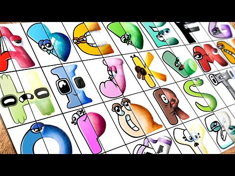 Drawing Alphabet Lore Cartoon VS Realistic (A-Z) / How to draw Alphabet Lore MEME