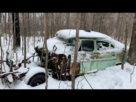 Abandoned RARE 1958 Chrysler Windsor Dartline in the Woods