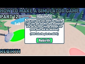 [Rebirth]How to make a Simulator Game in Roblox Studio [Part 12]