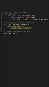 Metaclasses in 60 Seconds - Power Unleashed #shorts
