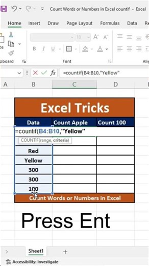 How to Count Repeated Numbers & Words in Excel