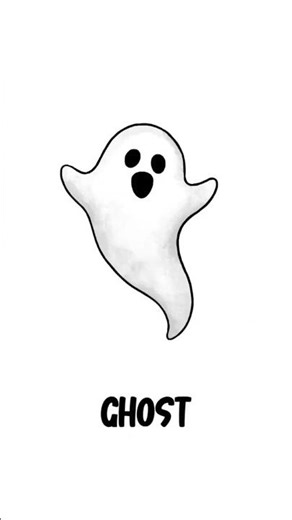 Easy Ghost Drawing #shorts