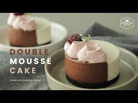 초코&바닐라 더블 무스케이크 만들기 : Chocolate & vanilla double mousse cake Recipe - Cooking tree 쿠킹트리*Cooking ASMR